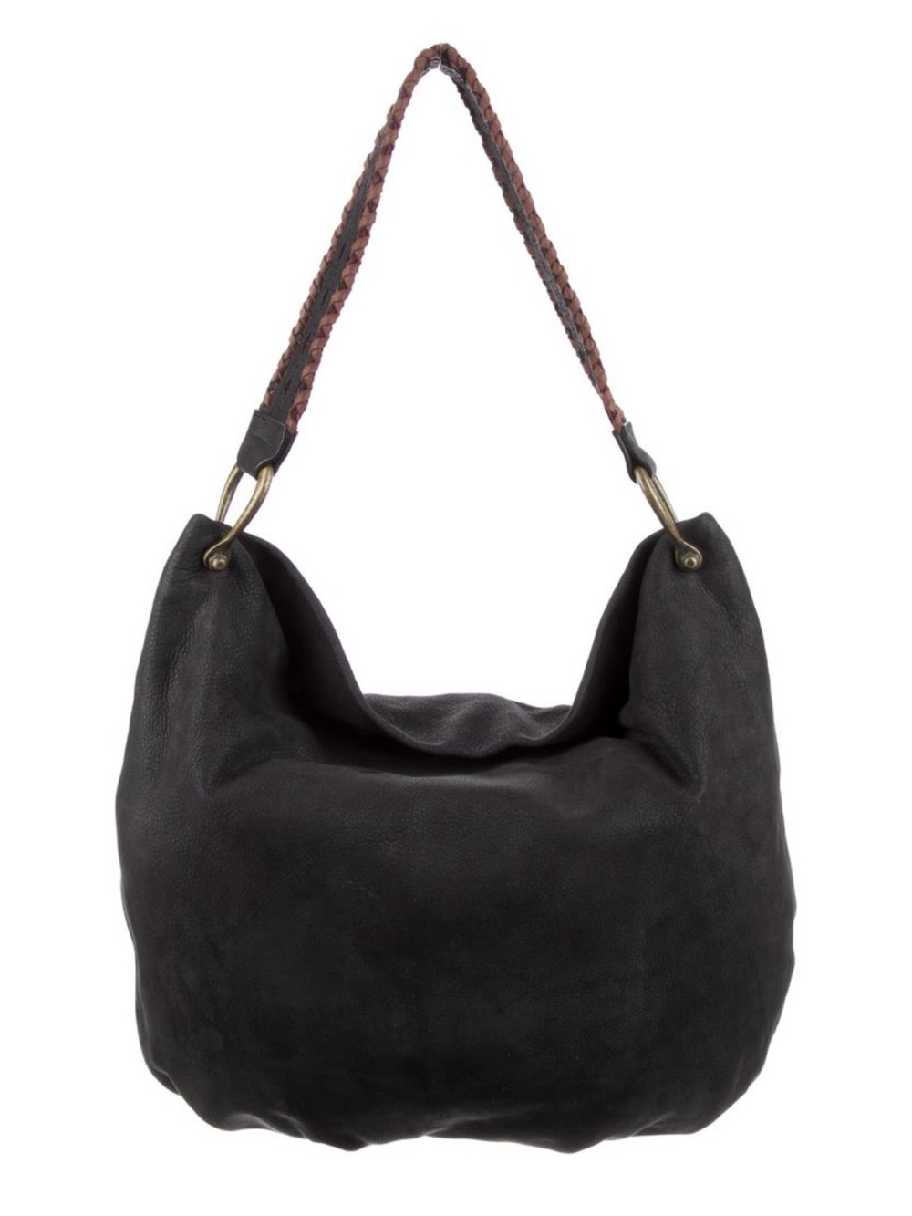 Joie Black Slouchy Hobo with Braided Handle